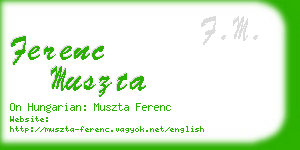 ferenc muszta business card